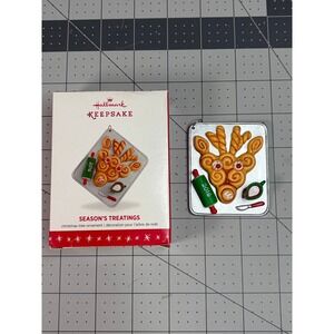 Hallmark Keepsake 2016 Seasons Treatings Reindeer Cookie Ornament 8th in Series